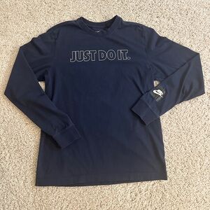Nike Men's Navy Long Sleeve Shirt